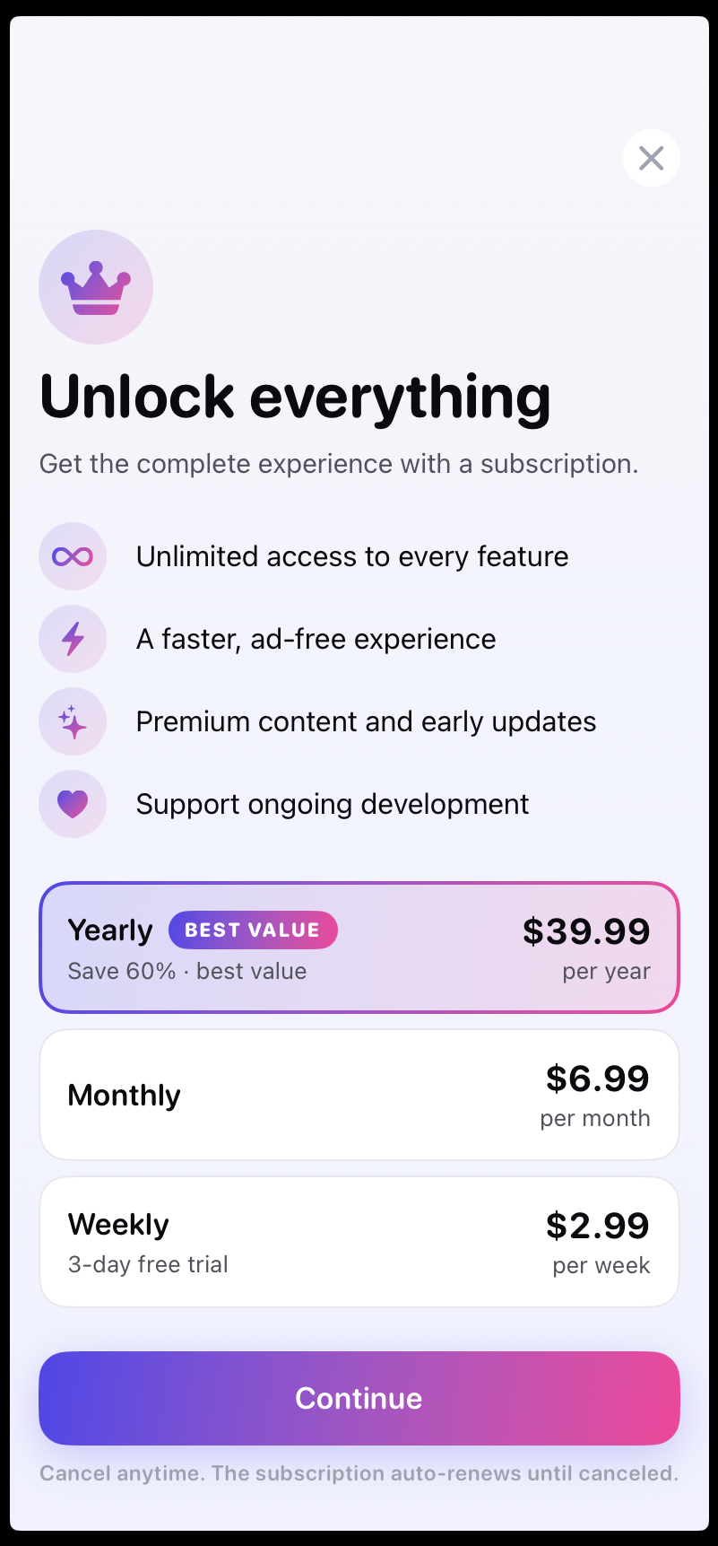Gas Mileage — paywall / subscription